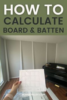 diy board and batten wall calculator Bedroom Decoration Ideas, Diy House Renovations, Creative Bedroom, Diy Home Repair, Home Upgrades, Updating House