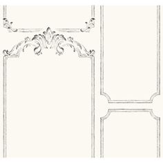 a drawing of an ornate frame on a white background