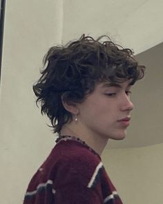 Ig: danielmillar Curly Hairstyles Guys, Hairstyles Guys, Hairstyle Boy, Fluffy Curly Hair, Long Curly Hair Men, Brown Hair Boy, Brown Wavy Hair, Brown Hair Men