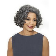 Alicia Beauty Foxy Silver Collections Lace Front Wigs, Premium Synthetic Lightweight Comfort, Machine-Stitched Cap Wig, Secure & Fabulously Natural - YVONNE Bakugou Wig, Grey Dyed Hair, Flapper Headband, Covering Gray Hair, African American Wigs, Grey Wig, Fashion Wigs, Lace Hair, Tempeh