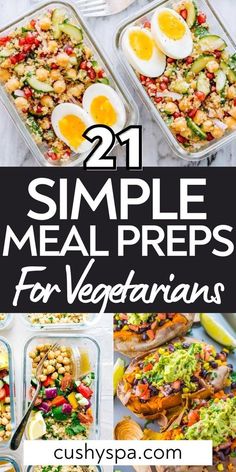 21 simple meal preps for vegetarians