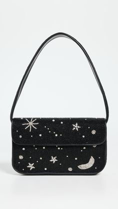 Fast Free Shipping & Free Returns on STAUD Tommy Beaded Bag at Shopbop. Shop new arrivals from STAUD at Shopbop.com Beaded Shoulder Bag, Iconic Y2k, Beaded Bags, Black Star, Silver Stars, Kate Spade Crossbody, Shoulder Bag Women, Back Pocket, Faux Pearl