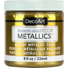 deco art metallics paint 8oz gold