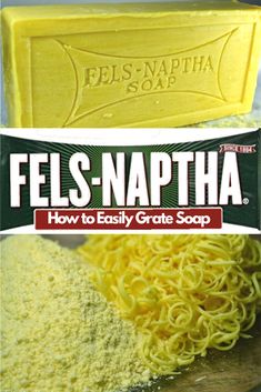 fels - naptha soap bar with noodles on it