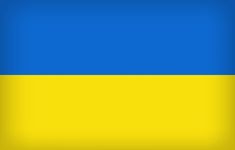 the flag of ukraine on a blue and yellow background