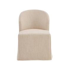 an upholstered chair on a white background