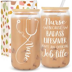 PRICES MAY VARY. Cool Gifts for Nurses: Toast to the incredible work nurses do every day with our Nurses cups – because caring is always in style!Our can glass cup is ideal for nursing gifts for new nurses, nursing school essentials, nursing student essentials, nursing essentials, rn gifts for nurses, nursing student gifts for doctors, new nurse gifts for women, labor and delivery nurse gifts. Nurse Appreciation Gifts: Whether it's a soothing cup of tea after a long work or a refreshing glass of Nursing School Survival Kit, Nursing Graduation Gifts, Nursing School Graduation Gifts, Student Essentials, Nursing Essentials, Nurse Retirement Gifts, Nursing Gifts, Delivery Nurse Gifts, School Survival Kits