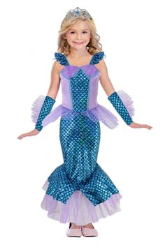 Herkese Kostum, Princess Mermaid Kids Costume Luxury Blue Made in Turkey by a costume designer. This is a great gift for children and birthday parties. This costume is perfect for everyday wear and comfortable. More information below and you can find a size chart in the pictures. -<< Package Contents >>- Mermaid costume, mermaid armbands, mermaid crown. -<< Detail >>- Fabric Type: Foil Printed Knitted Jersey -<< Usage >>-  High quality 100% polyester fabric is used. Its accessories are suitable for +3 years old and do not have any harmful features. Hand washing is recommended. Do not wash in the washing machine! It passed the washing test without any problems. Age - Size Measure Chart: 3-4 Age:100-105 cm.  5-6 Age:109-118 cm. 7-8 Age:122-128 cm. 9-10 Age:132-138 cm. 11-12 Age:143-150 cm. 1 Mermaid Kids Costume, Mermaid Costume Kids, Costume Mermaid, Princess Mermaid, Mermaid Kids, Girls Costumes, Mermaid Crown, Kids Dress Up, Costume Designer