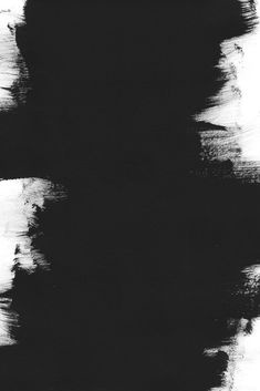 a black and white painting with brush strokes