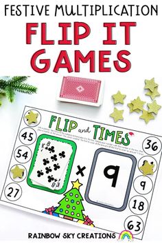 a christmas themed activity for kids to play with the numbers and symbols in this festive game