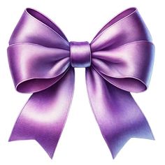 a large purple bow on top of a white background with clippings to the side