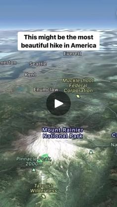 an image of a map with the words'this might be the most beautiful hike in america '