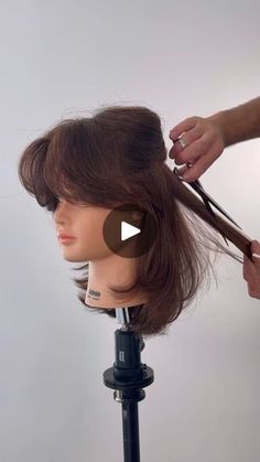 Small Hair, Big Personality: Pixie Bob Power Curtain Bangs With Wolf Cut, Wolf Cut Tutorial, Wolf Cut With Curtain Bangs, Straight And Wavy Hair, Round Layers, A Wolf Cut, Point Cut, Big Personality, Lip Line