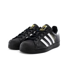 Adidas Superstar Junior EF5398- Black Adidas Shoes Superstar, Superstar Adidas Black, All Star Adidas, Super Star Adidas, Black Adidas Superstars, Black Adidas Superstar, Black Adidas Sneakers, Black Superstars, Superstars Adidas