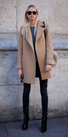 Winter Ootd, Mode Tips, Paris Fashion Week Street Style, Women Coat, Fashion Articles, Camel Coat, Spring Street Style, Street Look