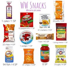 Low Point Snacks, Ideas For Snacks, Ww Snacks, Weight Watchers Program, Weight Watchers Plan, Weight Watchers Tips