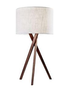 ad eBay - Tripod Leg Walnut Wood Table Lamp - Buy Now, click the link (eBay) Wood Table Lamp, Table Lamp Wood, Fan Lamp, Lighting Ceiling, Brown Fabric, Garden Lamps, Ceiling Fans, Wood Table, Walnut Wood