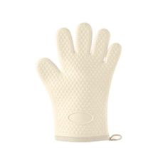 an oven mitt on a white background with a cord attached to the top of it