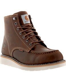 Carhartt Mens 6 Brown Waterproof Wedge Boots - Moc Toe, Brown Moc Toe Boots Men Outfit, Work Boots Outfit, Carhartt Boots, Women Boots Outfit, Brown Work Boots, Carhartt Men, Moc Toe Boots, Boot Barn, Shoe Wardrobe