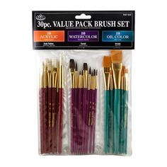 the value brush set includes six different colors