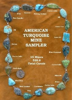 turquoise map united states | comparison of some of amazing colors found in American turquoise. Southwest Jewelry, Native American Turquoise, American Turquoise, Minerals And Gemstones, Rocks And Gems, Epilator, Gems And Minerals, Native American Jewelry, Turquoise Gemstone