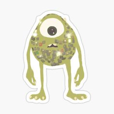 a green monster with big eyes and large legs, standing in front of a white background