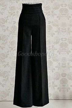 Women Sexy Hot Casual High Waist Flare Wide Leg Long Pants Palazzo Trousers 889 | eBay Black Wide Leg Pants Outfit Casual, Classy Outfits For Women, High Waisted Wide Leg Pants, Palazzo Trousers, Black Wide Leg Pants, Wide Trousers, Wide Leg Dress Pants, Ballroom Dress, Trousers Pants