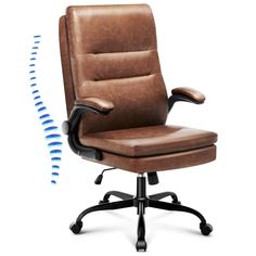 PRICES MAY VARY. 【𝐂𝐨𝐦𝐟𝐨𝐫𝐭𝐚𝐛𝐥𝐞 𝐟𝐨𝐫 𝐋𝐨𝐧𝐠 𝐇𝐨𝐮𝐫𝐬】The big and tall office chair offers ultimate comfort for its extra thick padded cushion with top-level supportive sponge and layered pocket springs inside.The ultra thick seat cushion and spring support can greatly distribute pressure, allowing you to work all day without feeling uncomfortable. And its large seat cushion is suitable for people of all weights and heights, and is also suitable for various sitting positions. 【𝐑𝐞 Mens Office Desk Chair, Brown Office Chair, Desk Chair Comfy, Whiskey Lounge, Vintage Office Chair, Feeling Uncomfortable, Reclining Office Chair, Executive Room, Ergonomic Desk Chair