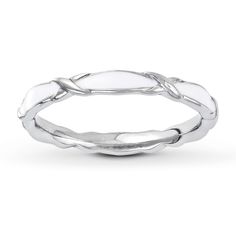 a white gold wedding ring with twisted design