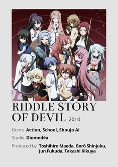 an anime movie poster with the title akuma no riddle