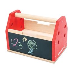 Bisque Wood Tool Box Childrens Tool Box, Toy Tool Box, Plank Of Wood, Le Toy Van, Toy Guide, Wood Tool Box, Wooden Tool Boxes, Tool Bench, Toy Tools