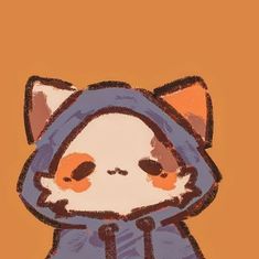 a drawing of a cat wearing a hoodie