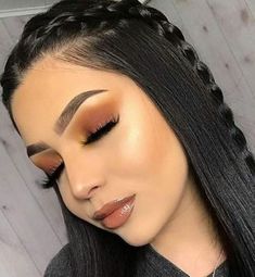 2019 Makeup, Beauty Make-up, Makeup Eye Looks, Makeup Tips For Beginners, Fringe Hairstyles, Make Up Looks, Beauty Eyes, Baddie Hairstyles