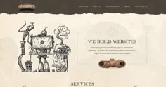 the website is designed to look like an old - fashioned machine