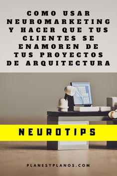 a desk with a computer on it and the words neurotips above it