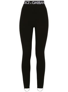 logo-waistband leggings from DOLCE & GABBANA featuring black, stretch-design, logo waistband, high-waisted, elasticated waistband and straight leg. Black Leggins, Dr Wardrobe, Fame Dr, Dolce E Gabbana, Leggings Design, Summer Beach Wear, Mom Outfits, Baddie Outfits, Ski Wear