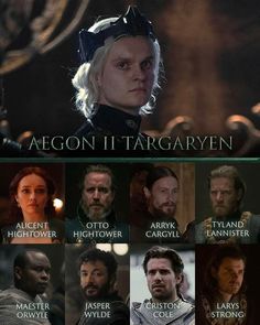 the many faces of game of thrones characters in different languages and colors, with caption