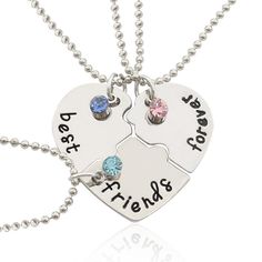 PRICES MAY VARY. Best Friends Friendship Necklace for 3: You can give the heart puzzle necklaces to your besties, best friend gifts for women, to share love and happy Friendship Gifts for Women Friends: The sentiment of best friend presents is important, the best friend forever necklaces for 3 can let them know what they mean to you, every friends will be touched by the sentiment Bestie BFF Gifts for Women: The bestie necklaces for 3 is a thoughtful reminder of your relationship, you can get clo Jin Jang, Bff Matching, Forever Necklace, Bff Jewelry, Bff Necklaces, Friend Jewelry, Best Friend Jewelry, Best Friend Necklaces, Friendship Jewelry