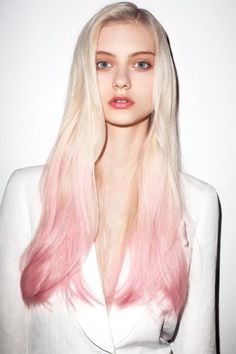 ombre hair Diy Balayage, Trendy We Fryzurach, Pink Dip Dye, Pink Blonde Hair, Fall Hair Trends, Platinum Blonde Hair