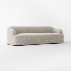 Hand-assembled in North Carolina, the Mylene sofa by goop adds rich texture and warmth to any space. The kiln-dried hardwood frame is built to last with sinuous arc springs made from recycled steel for long-lasting comfort. Upholstered in a custom two-tone boucle with a performance finish, the elegant silhouette features a crisp self welt trim that defines the sofa's edges as it floats above recessed feet. Inspired by the classical lines of French furniture, the sofa strikes the perfect balance Natural Linen Sofa, Velvet Sleeper Sofa, Wood Canopy, Velvet Furniture, Brass Furniture, Cane Furniture, White Canopy, Ceramic Dinnerware Set, Leather Sectional Sofa