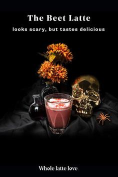 the beet latte looks scary, but tastes delicious