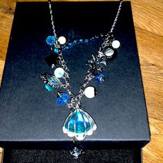 Beautiful, Never Worn! Nwot Mermaid, Ocean Themed Necklace. Perfect Gift For Any Occasion! Comes With Box! All Prices Negotiable! Have A Great Day! Blue Necklace With Lobster Clasp For Party, Fairytale Outfits, Sea Accessories, Mermaid Accessories, Pretty Mermaids, Mermaid Vibes, Mermaid Crown, Ocean Themes, Fantasy Jewelry