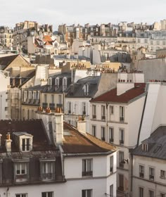 the roofs of many buildings are shown in this photo