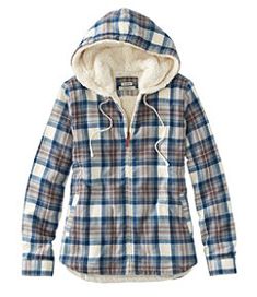 #LLBean: Women's Scotch Plaid Flannel Shirt, Sherpa-Lined Zip Hoodie Hoodie Flannel, Flannel Hoodie, Womens Flannel Shirt, Adorable Outfits, Scottish Plaid, Flannel Women, Scottish Tartans, Plaid Flannel Shirt, Sherpa Lined