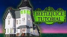 a white house with a green sign that says beetlejuicee tutor on it