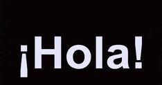 the word hola written in white on a black background