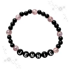 Blackpink Freebies, Jennie Bracelet, Diy Souvenirs, Beaded Bracelet Diy, Diy Bracelets How To Make