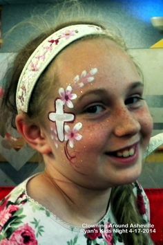 Harvest Festival Face Painting, Cross Face Paint, Christian Face Paint, Easy Easter Face Painting, Christian Face Painting, Easter Face Painting Ideas, Cheek Painting, Children Face Painting, Easter Face Painting