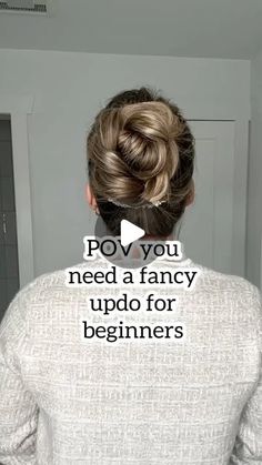 Lainey Ostrom on Instagram: "POV you need a fancy updo for beginners and find this one! Need an updo for a holiday part but suck at hair? I got you. Give this one a go! 
-
#longhairupdo #messybuntutorial #highbunupdo #updovideo #christmashairstyles"