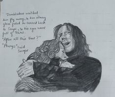 a drawing of a man holding a woman in his arms with a quote written on it